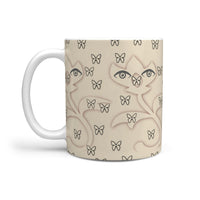 Butterfly Eyes Print 360 White Mug - Deruj.com