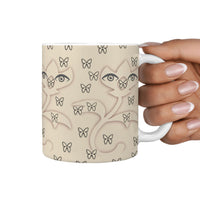 Butterfly Eyes Print 360 White Mug - Deruj.com