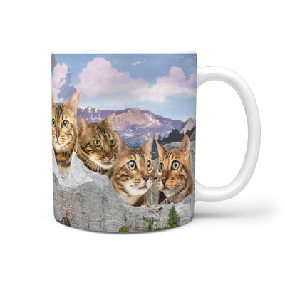 Bengal Cat On Mount Rushmore Print 360 Mug - Deruj.com