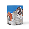 Thoroughbred Horse Mount Rushmore Print 360 White Mug - Deruj.com