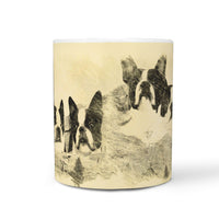 Boston Terrier Vintage Art Mount Rushmore Print 360 Mug - Deruj.com