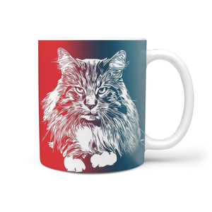 Maine Coon Cat Print 360 White Mug - Deruj.com