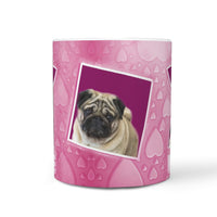 Cute Pug Dog Love Print 360 White Mug - Deruj.com