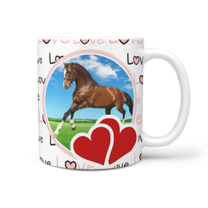 Thoroughbred Horse Print 360 White Mug - Deruj.com