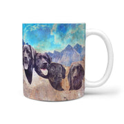 Black Labrador On Mount Rushmore Watercolor Art Print 360 Mug - Deruj.com