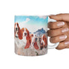 Basset Hound On Mount Rushmore Drawing Print 360 Mug