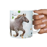 Breton Horse Print 360 White Mug - Deruj.com