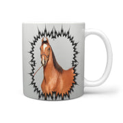 Marwari Horse Print 360 White Mug - Deruj.com