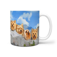 Cute Yorkshire Dog On Mount Rushmore Print 360 Mug - Deruj.com