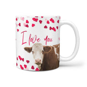 Simmental Cattle (Cow) Print 360 White Mug - Deruj.com