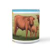 Brangus Cattle (Cow) Print 360 White Mug - Deruj.com