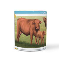 Brangus Cattle (Cow) Print 360 White Mug - Deruj.com