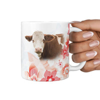 Simmental cattle (Cow) Print 360 White Mug - Deruj.com