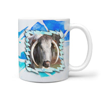 English Longhorn Cattle (Cow) Print 360 White Mug - Deruj.com