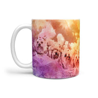 Cute Yorkie Color Art Mount Rushmore Print 360 Mug - Deruj.com