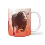Limousin Cattle (Cow) Print 360 White Mug - Deruj.com