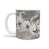 Samoyed Dog Sketch On Mount Rushmore Print 360 Mug - Deruj.com