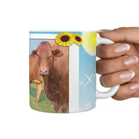 Beefmaster Cattle (Cow) Print 360 White Mug - Deruj.com