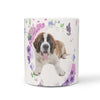 Saint Bernard Dog Print 360 White Mug - Deruj.com