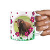 Santa Gertrudis Cattle (Cow) Print 360 White Mug - Deruj.com