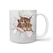 Cat Torn Out Art Print 360 Mug - Deruj.com