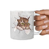 Cat Torn Out Art Print 360 Mug - Deruj.com