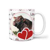 Red Poll Cattle (Cow) Print 360 White Mug - Deruj.com