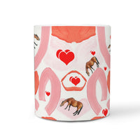 Cleveland Bay Horse Print 360 White Mug - Deruj.com