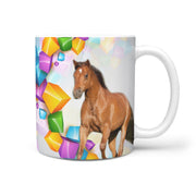 Missouri Fox Trotter Horse Print 360 White Mug - Deruj.com