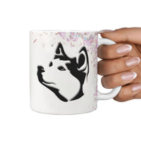 Siberian Husky Dog Vector Print 360 Mug - Deruj.com
