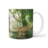 Bengal Cat In Jungle Print 360 Mug - Deruj.com