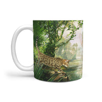 Bengal Cat In Jungle Print 360 Mug - Deruj.com