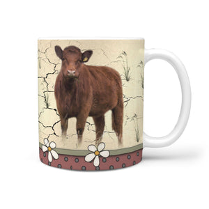 Luing Cattle (Cow) Print 360 White Mug - Deruj.com