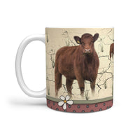 Luing Cattle (Cow) Print 360 White Mug - Deruj.com