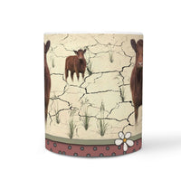 Luing Cattle (Cow) Print 360 White Mug - Deruj.com