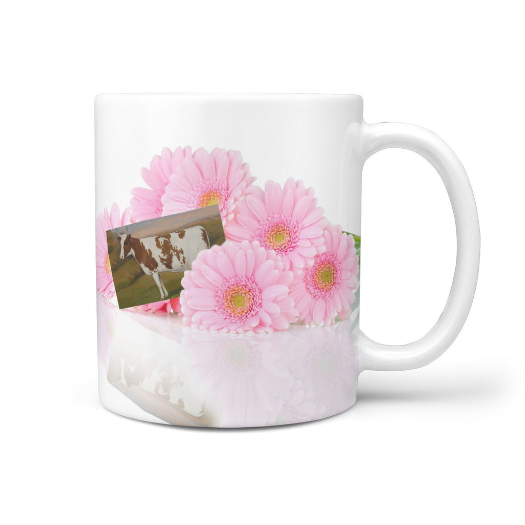 Ayrshire Cattle (Cow) Print 360 White Mug - Deruj.com