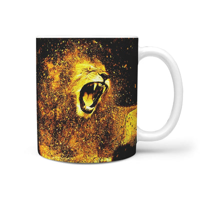 Roaring Lion Art Print 360 Mug - Deruj.com
