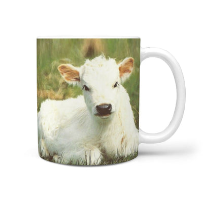 Chillingham cattle (Cow) Print 360 White Mug - Deruj.com