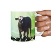 Black Baldy Cattle (Cow) Print 360 White Mug - Deruj.com
