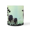 Black Baldy Cattle (Cow) Print 360 White Mug - Deruj.com