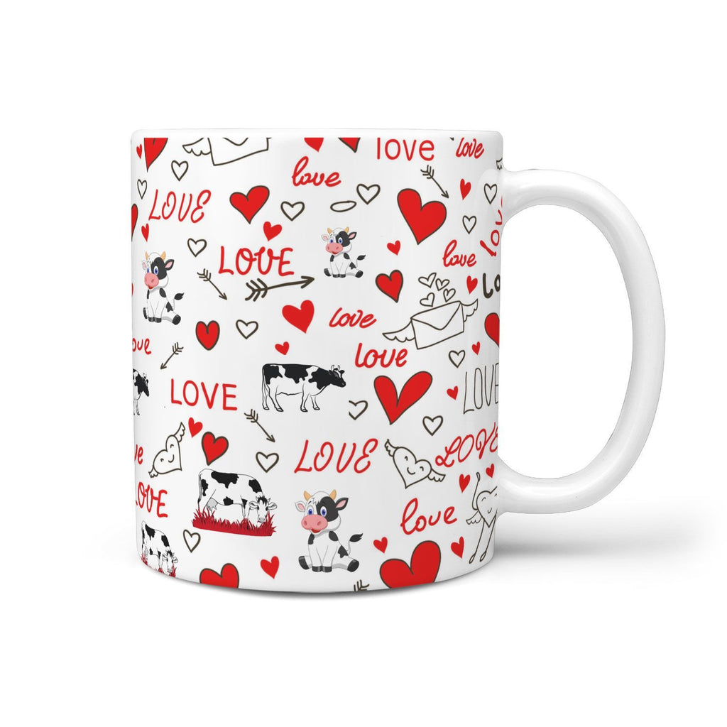Cute Cow Love Print 360 White Mug - Deruj.com