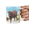 Barzona Cattle (Cow) Print 360 White Mug - Deruj.com