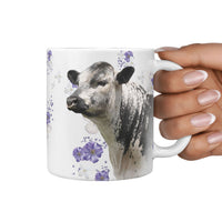 Speckle Park Cattle (Cow) Print 360 White Mug - Deruj.com