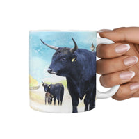 Heck Cattle (Cow) Print 360 White Mug - Deruj.com