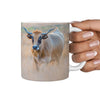 Aubrac Cattle (Cow) Print 360 White Mug - Deruj.com