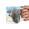 Australian Charbray Cattle (Cow) Print 360 White Mug - Deruj.com
