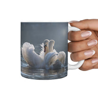 Lovely Swans Print 360 White Mug - Deruj.com