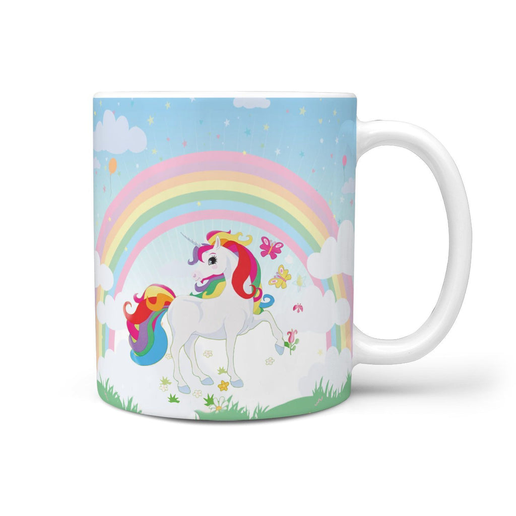 Rainbow Unicorn Print 360 White Mug - Deruj.com