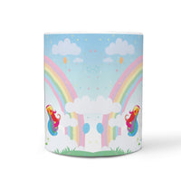 Rainbow Unicorn Print 360 White Mug - Deruj.com