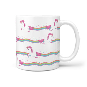 Unicorn Pattern Print 360 White Mug - Deruj.com